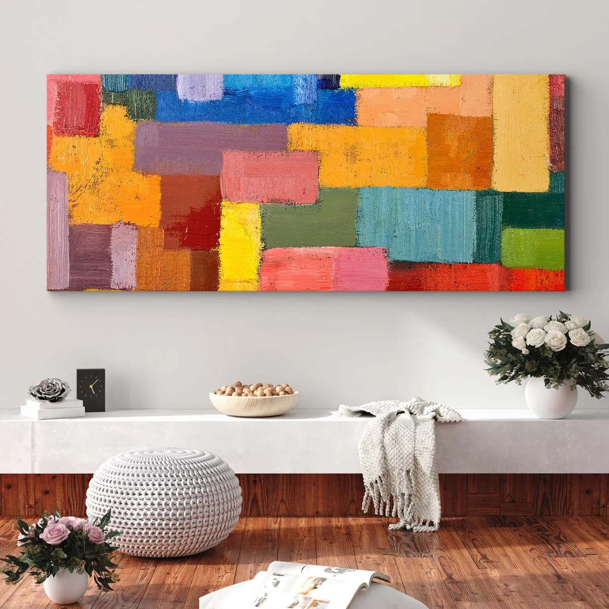 Vászonkép - Mindegyik más, mindegyik színes - 100x40 cm