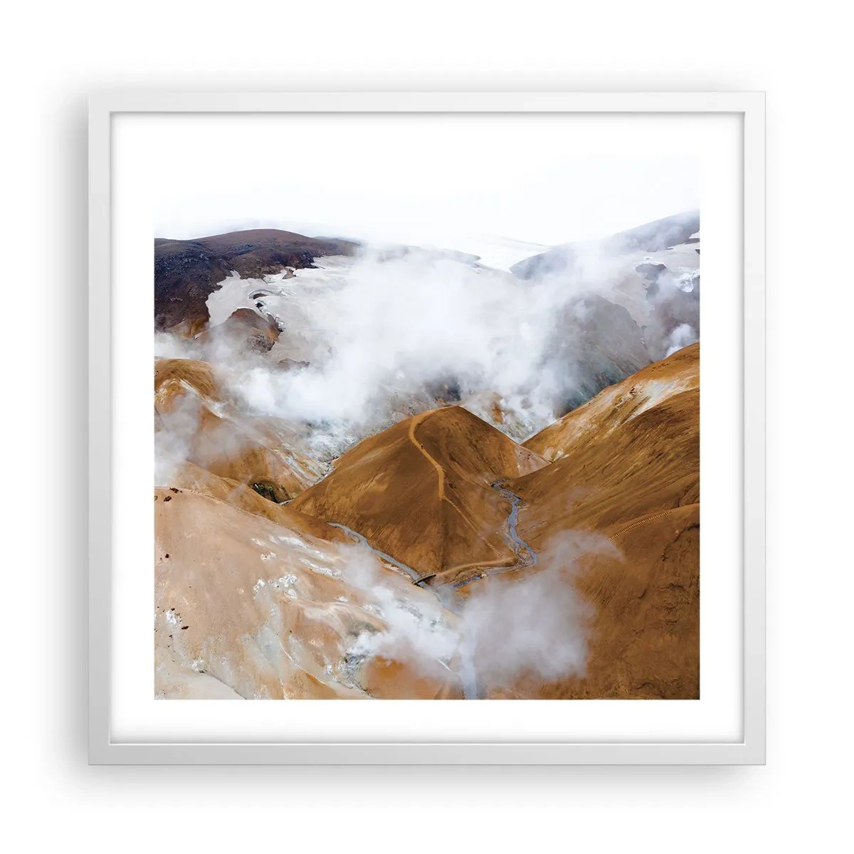 Poszter fekete keretben - Izland nyers szépsége - 50x50 cm