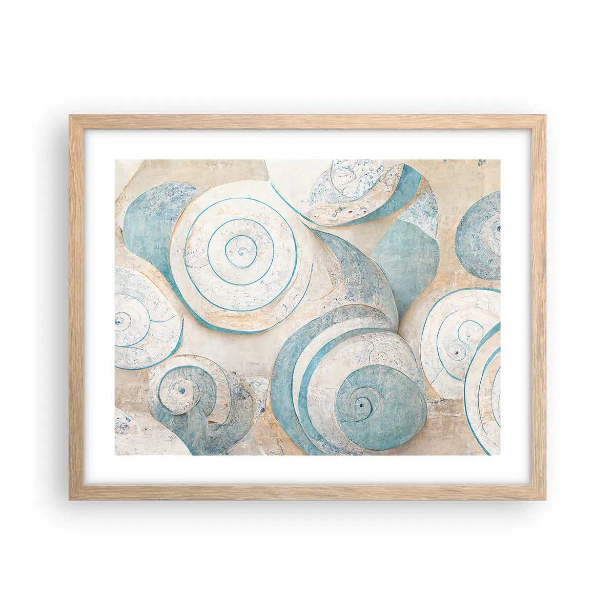 Poszter világos tölgy keretben - Mit rejt a kagyló? - 50x40 cm