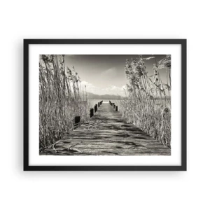 Poszter fehér keretben - A fű csendjében - 50x40 cm