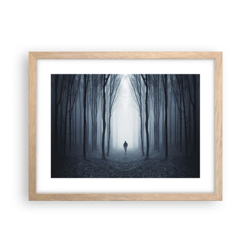 Poszter világos tölgy keretben - És minden egyszerű és világos - 40x30 cm