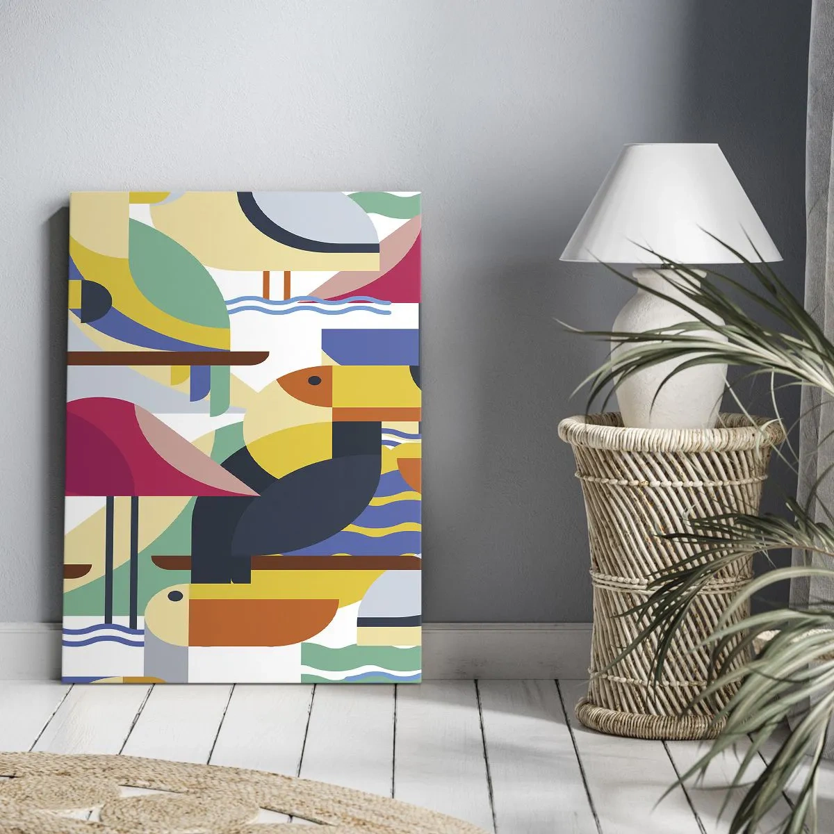 Vászonkép - Madárparti - 55x100 cm