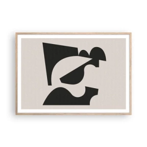 Poszter világos tölgy keretben - Önálló összeállításra - 100x70 cm