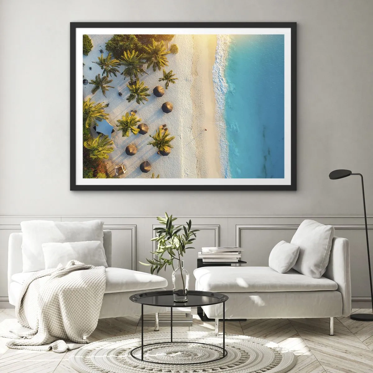 Poszter fehér keretben - Üdvözöljük a paradicsomban - 70x50 cm