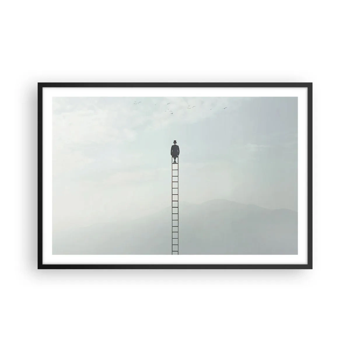 Poszter fehér keretben - Emelkedj feljebb - 91x61 cm