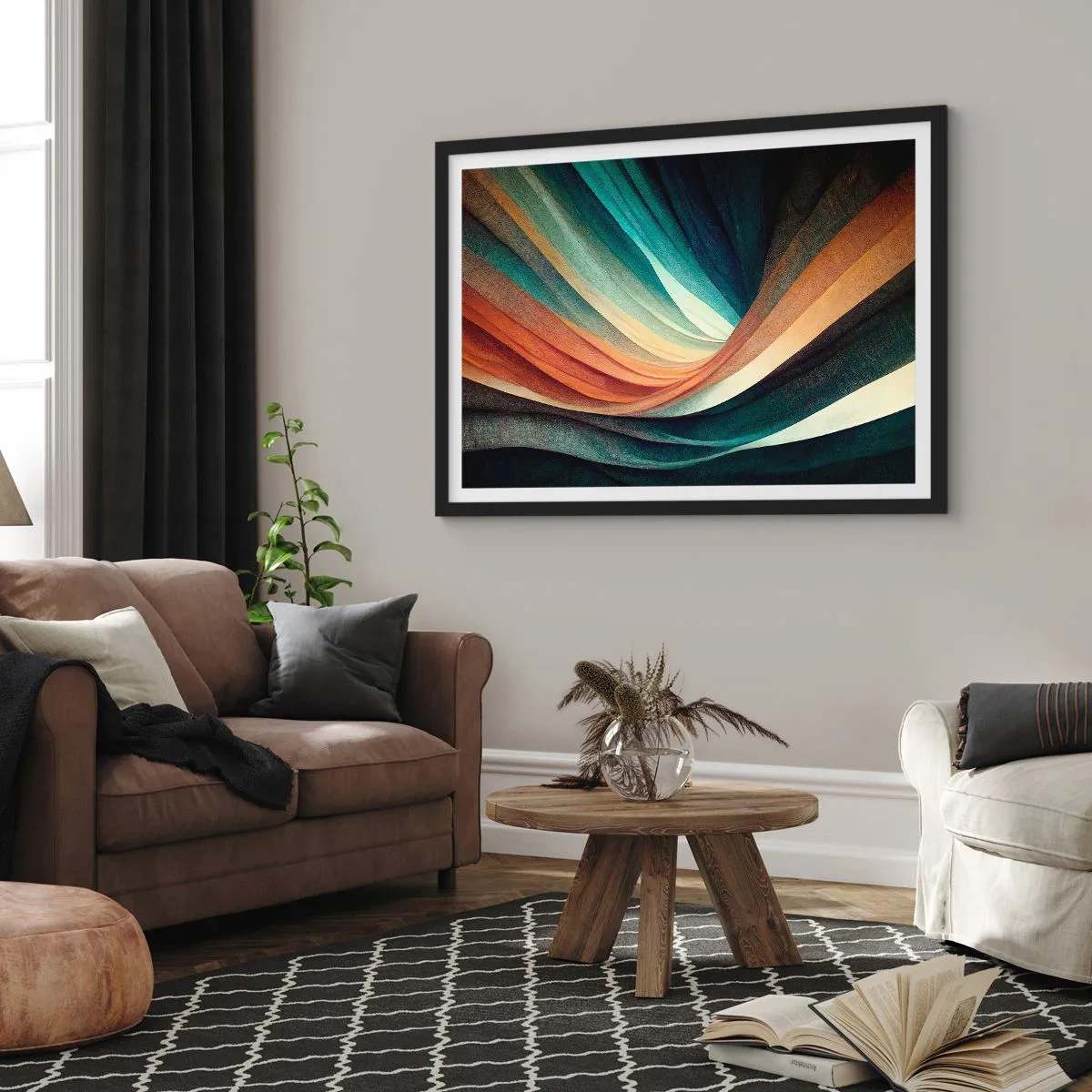 Poszter fehér keretben - Színekből szőtt - 91x61 cm