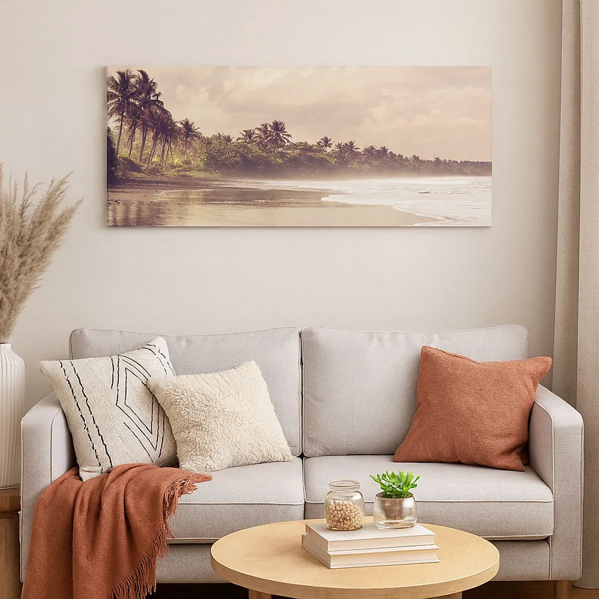 Vászonkép - A hullámok simogatása - 100x40 cm