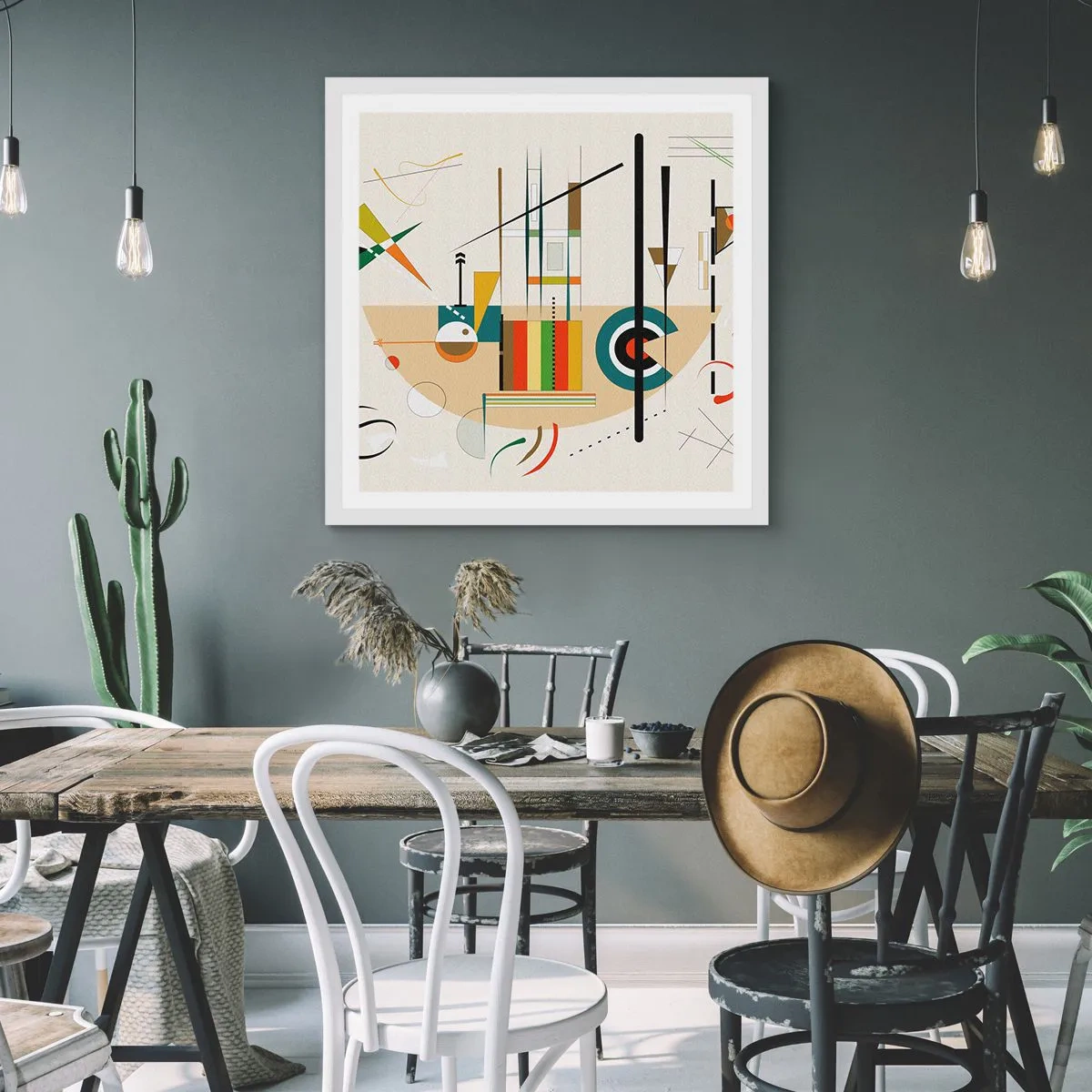 Poszter fekete keretben - És nevet a világ - 30x30 cm