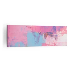 Vászonkép - Rózsaszín, kék és egy csipetnyi fény - 160x50 cm