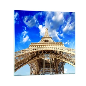 Üveg kép - Az ég és a felhők felé nyúlva - 70x70 cm