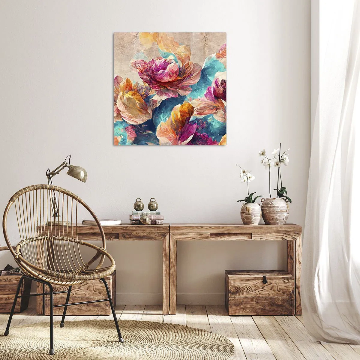 Vászonkép - Egy csokor színes pompája - 30x30 cm