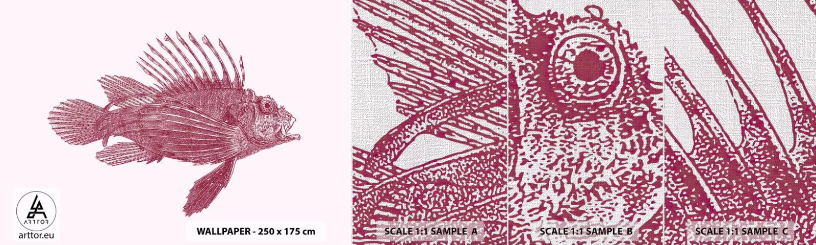 Fotótapéta Minta Premium Canvas - Egzotikus vizek lakója - Hal, Oroszlánhal, Tropikus - 100x30 cm