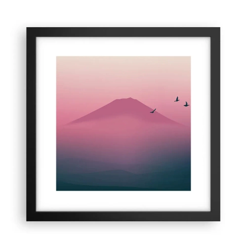 Poszter fehér keretben - Vándorok a felhők felett - 30x30 cm