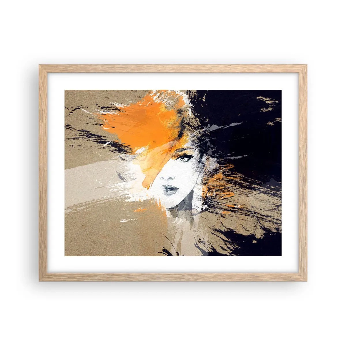 Poszter világos tölgy keretben - És van fény - 50x40 cm