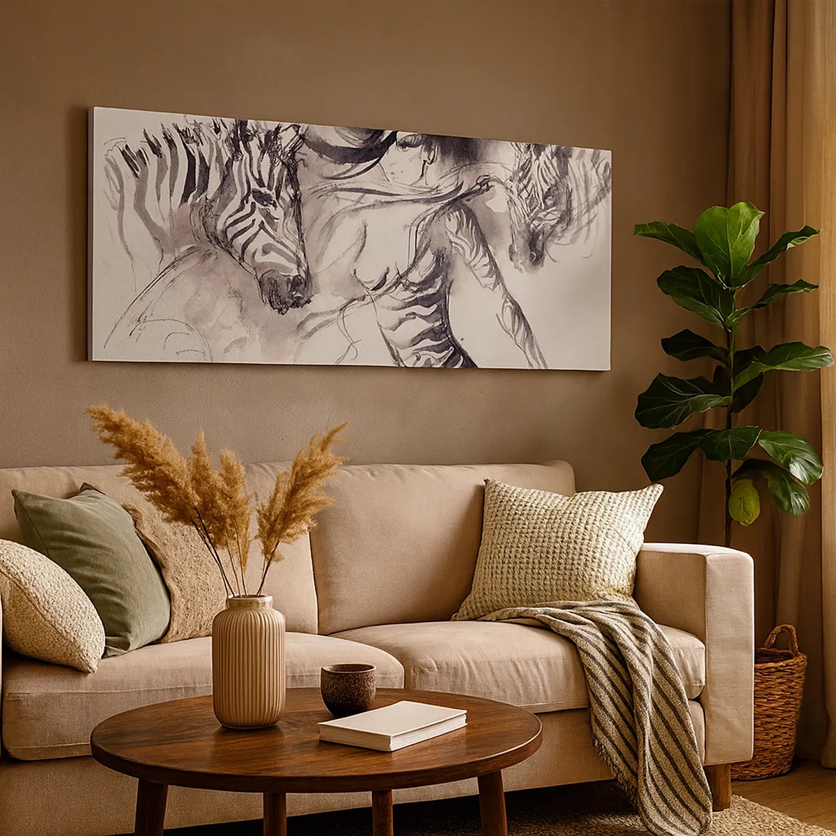 Vászonkép - Tánc a zebrákkal - 30x30 cm