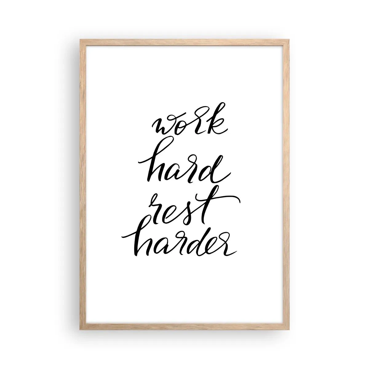 Poszter világos tölgy keretben - Élet egyensúly - 50x70 cm