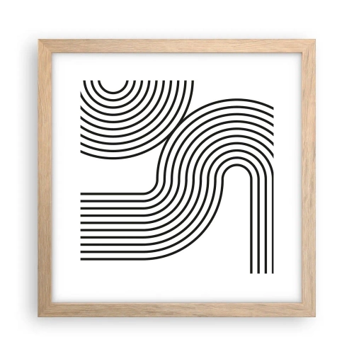 Poszter világos tölgy keretben - Egy ívben - 30x30 cm