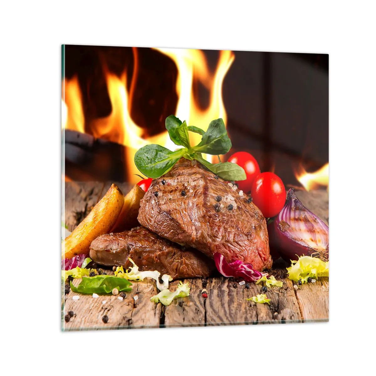 Üveg kép - Parázzsal elővarázsolva - 40x40 cm