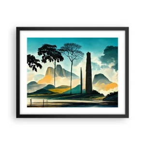 Poszter fehér keretben - Mindíg magasabbra és magasabbra - 50x40 cm