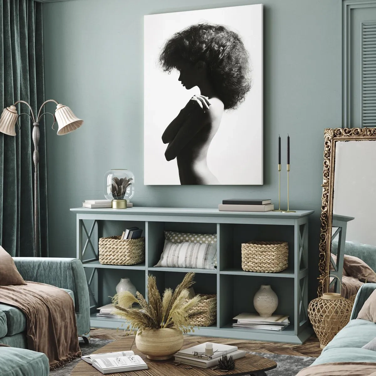 Vászonkép - Mint virág a karcsú száron - 55x100 cm