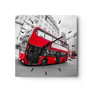 Falióra, Óra - London hagyományosan - by bus - 30x30 cm