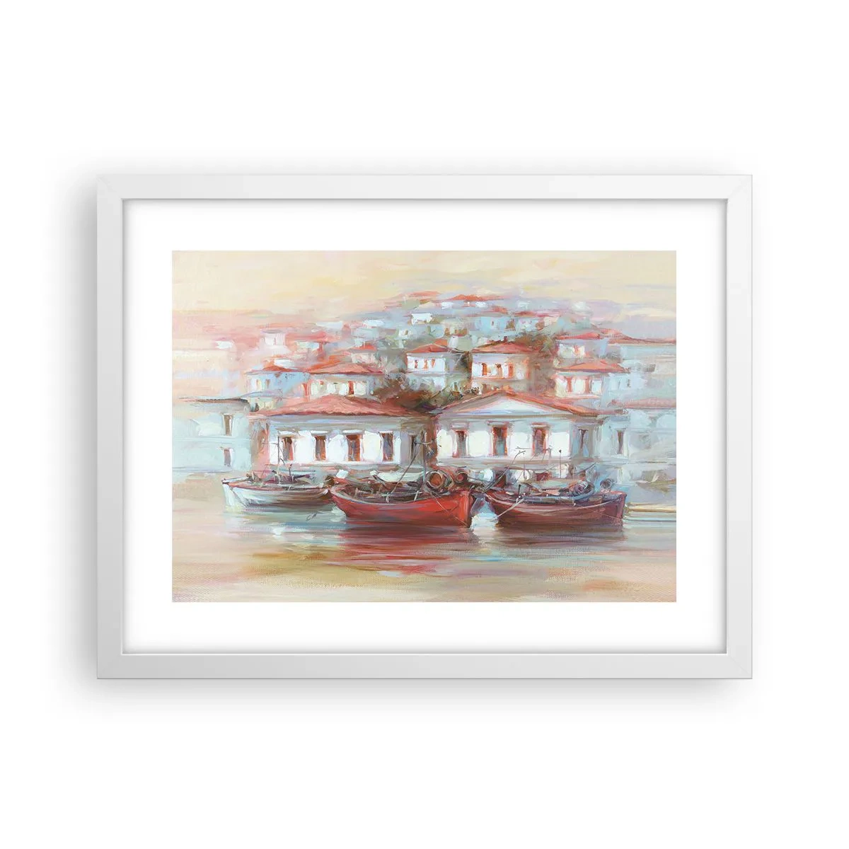 Poszter fekete keretben - Boldog kisváros - 40x30 cm