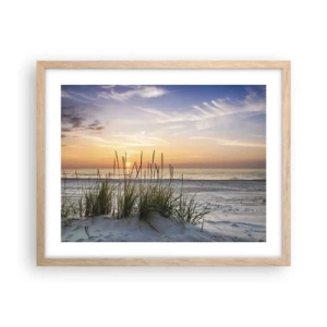 Poszter világos tölgy keretben - Nézz, gondolkozz, érezz - 50x40 cm