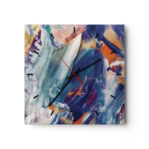 Falióra, Óra - Színkavalkád - 30x30 cm