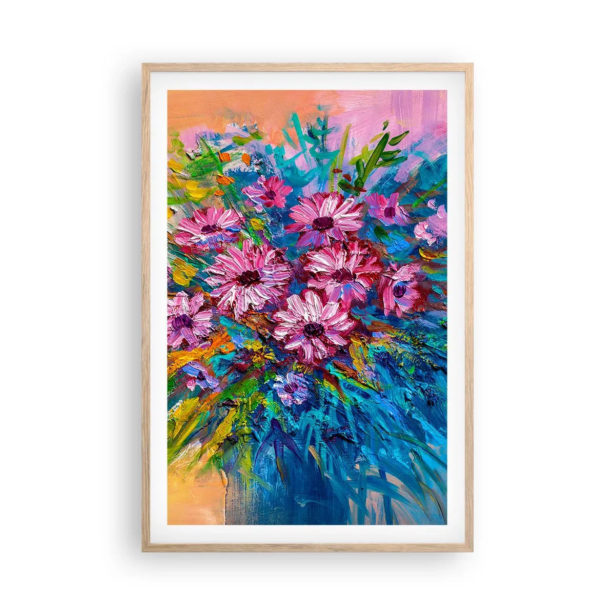 Poszter világos tölgy keretben - Életenergia - 61x91 cm