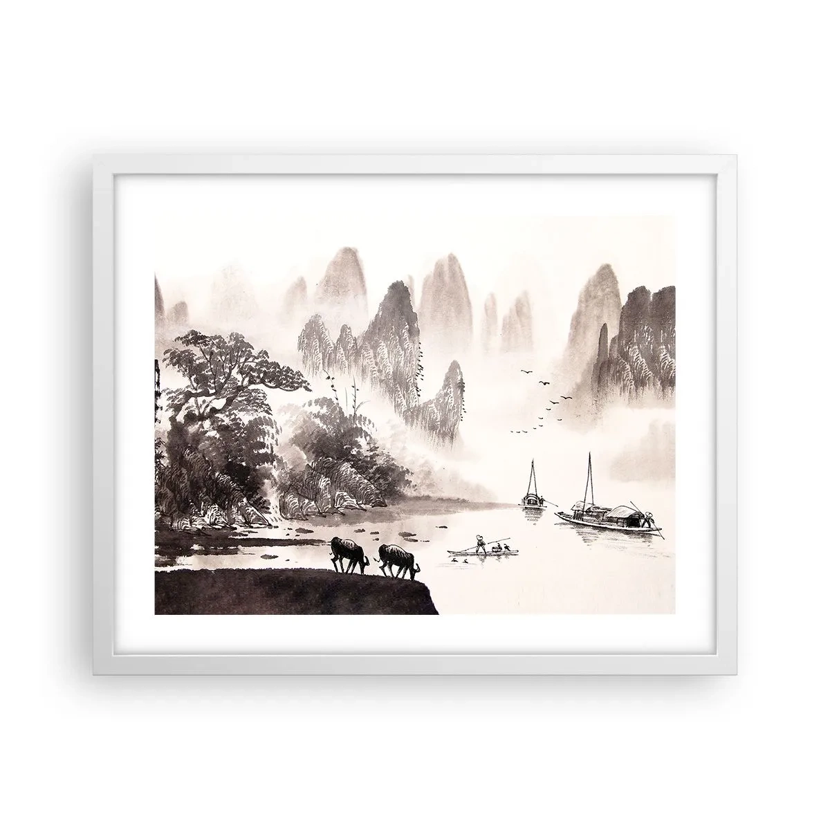 Poszter fekete keretben - Kelet egzotikus hétköznapjai - 50x40 cm