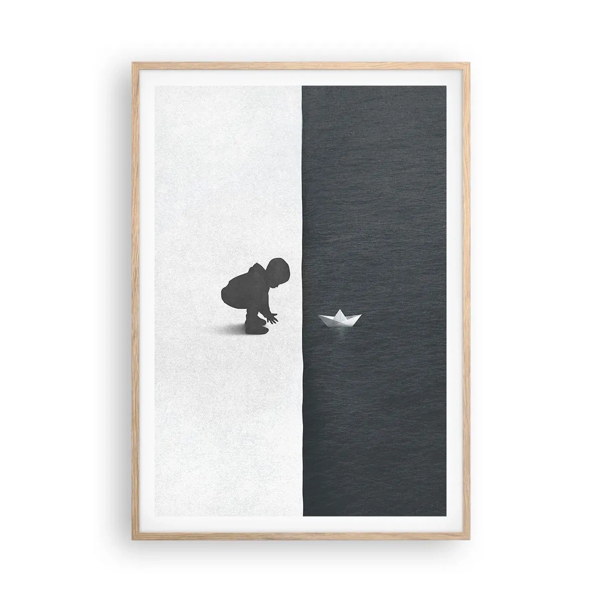 Poszter világos tölgy keretben - Nagy utazás - 70x100 cm