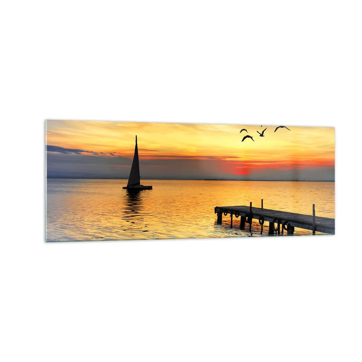 Üveg kép - Az esti visszatérések - 140x50 cm