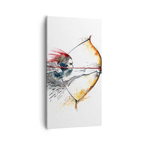 Vászonkép - Mitikus harcos tüzes íjjal - 55x100 cm