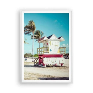 Poszter fekete keretben - Gyönyörű nap vár rád - 70x100 cm