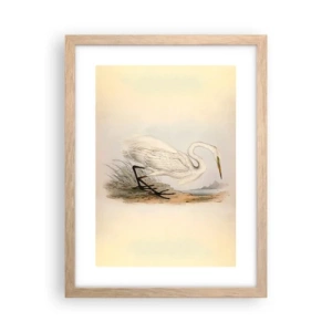 Poszter világos tölgy keretben - Hölgy a nádasban - 30x40 cm