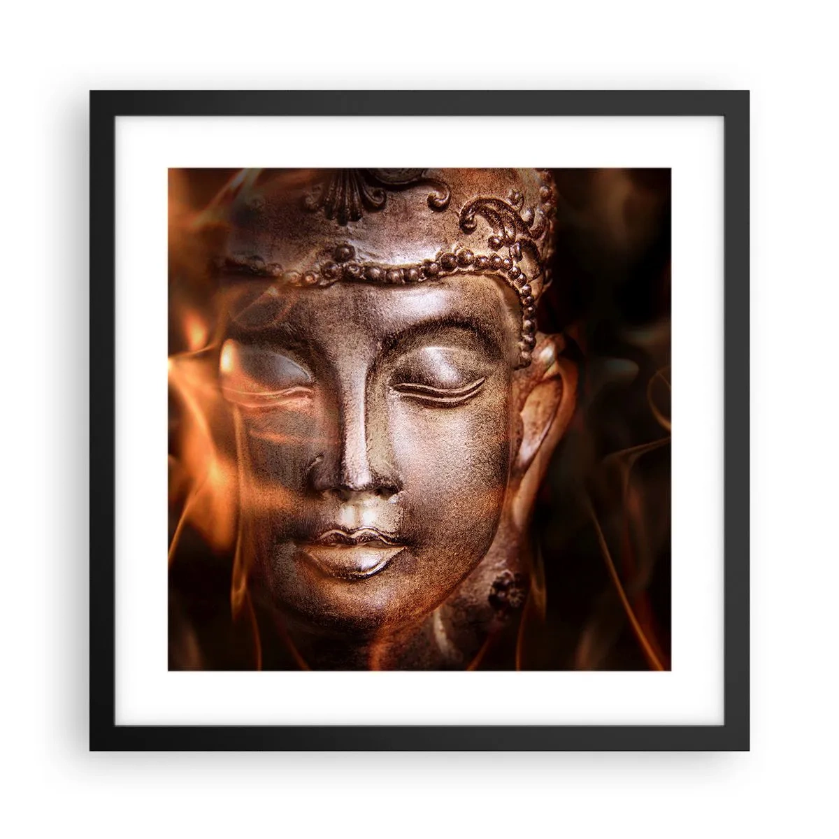 Poszter fehér keretben - Csak itt és most létezik - 40x40 cm