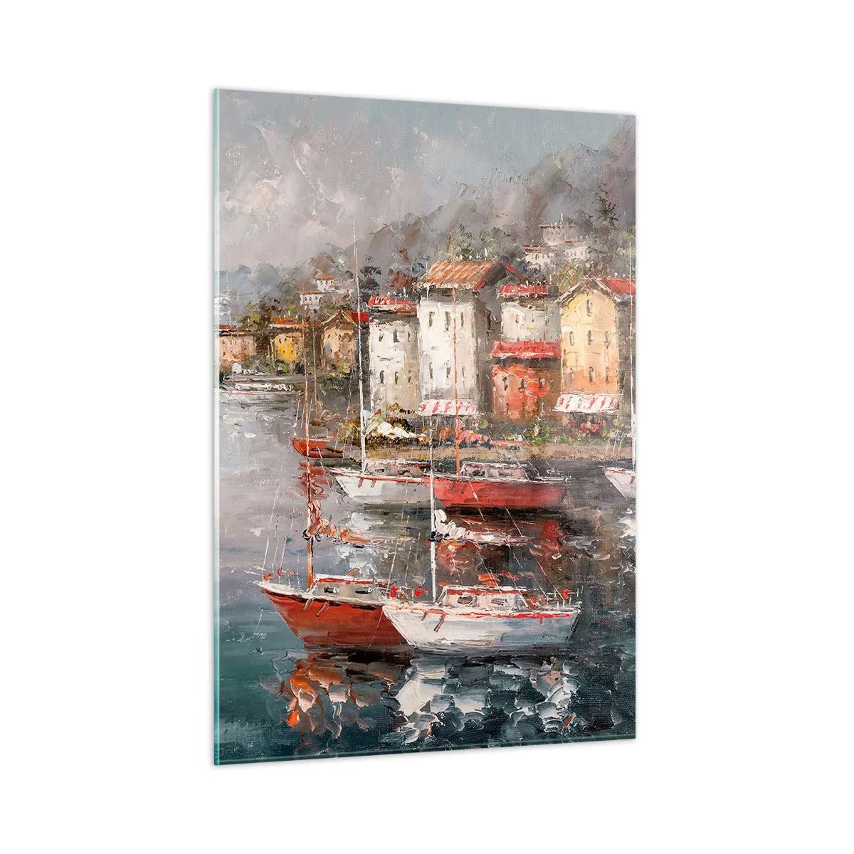 Üveg kép - Romantikus kikötő - 50x70 cm