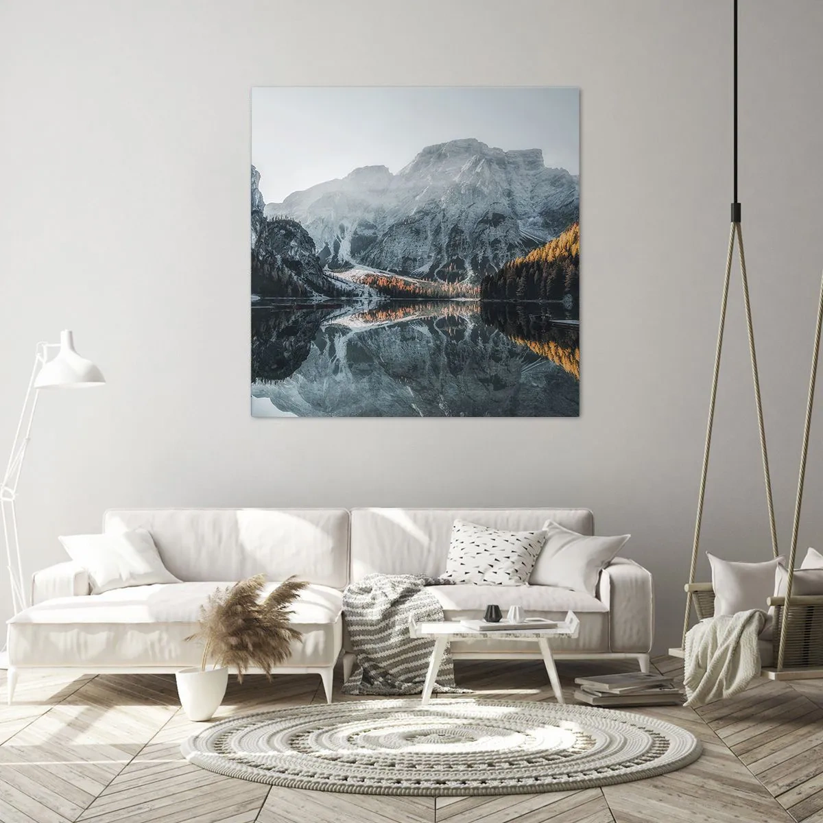Vászonkép - Tükrös táj - 60x60 cm