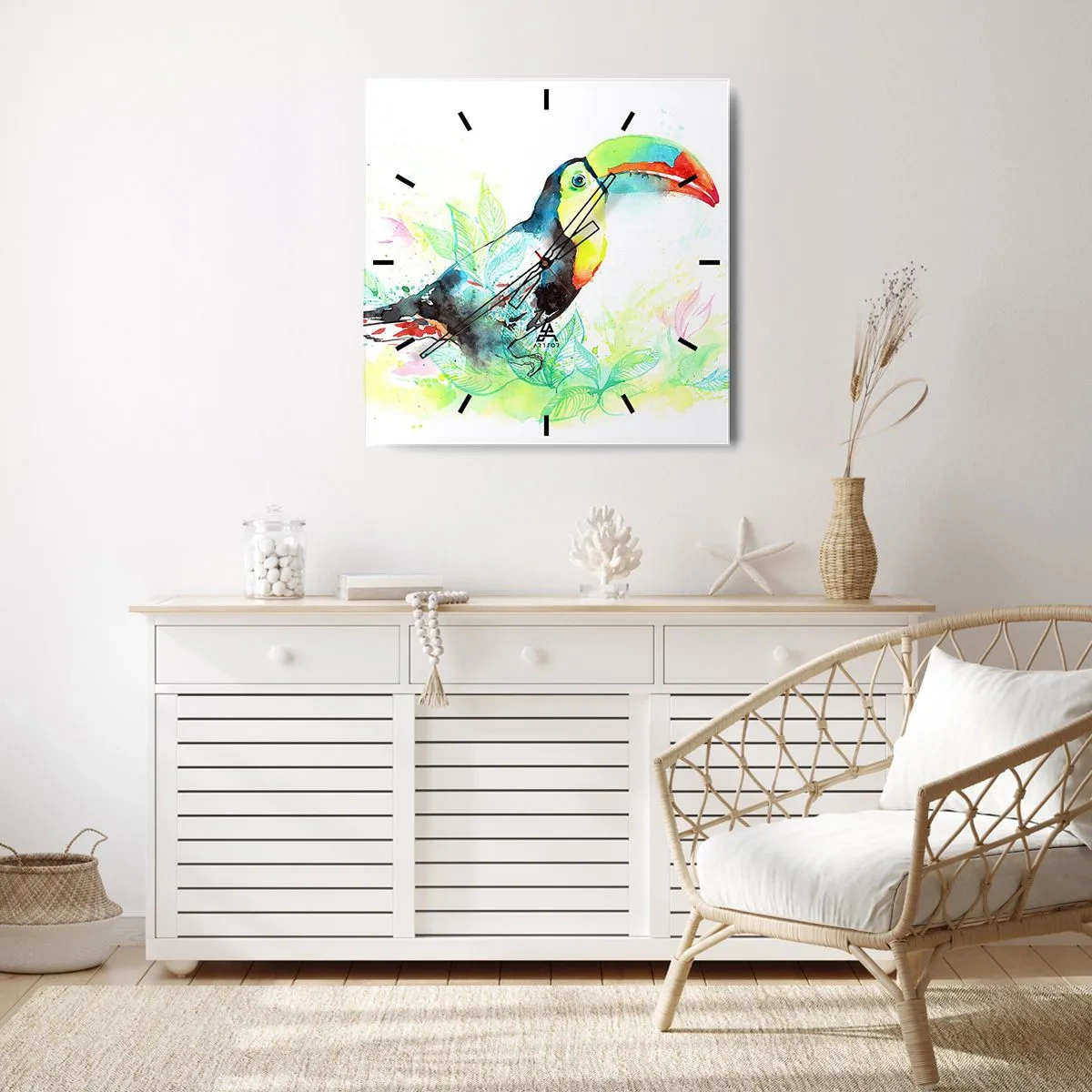 Falióra, Óra - Színes mint Dél-Amerika - 40x40 cm