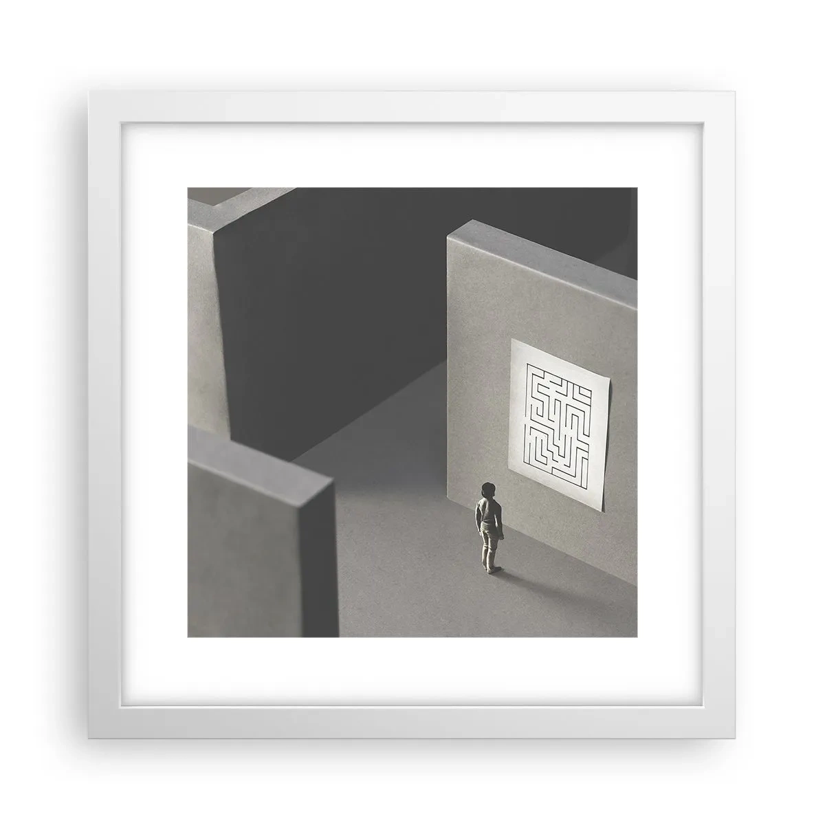 Poszter fekete keretben - De én hol vagyok? - 30x30 cm