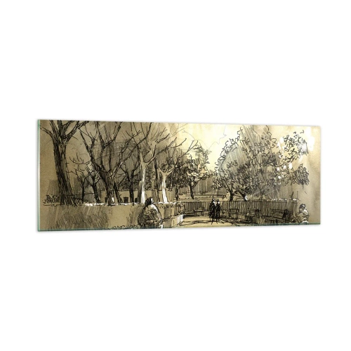 Üveg kép - Egy tollal megállított pillanat - 90x30 cm