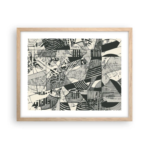Poszter világos tölgy keretben - A jelenkor dinamikája - 50x40 cm