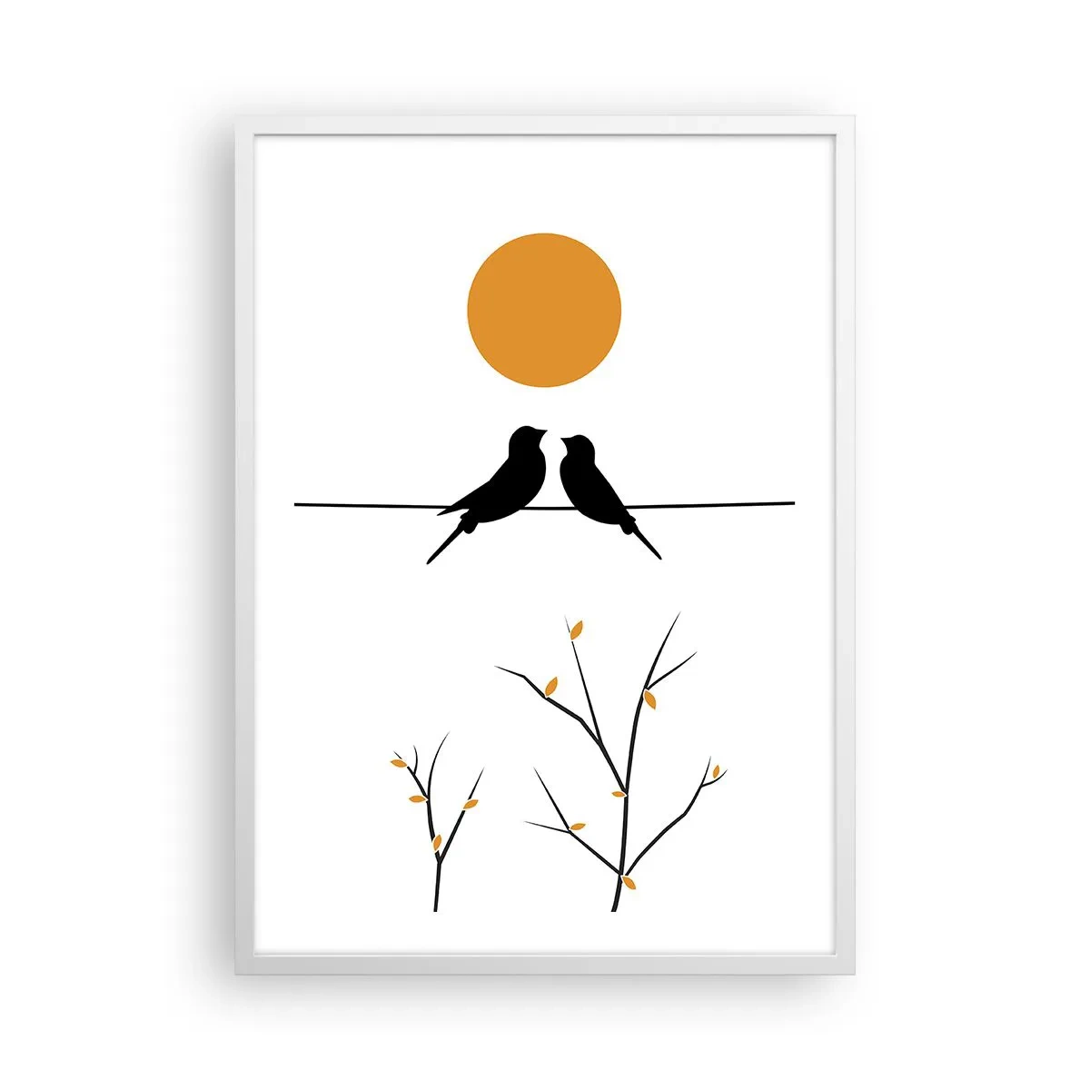 Poszter fekete keretben - Fülemüle este - 50x70 cm