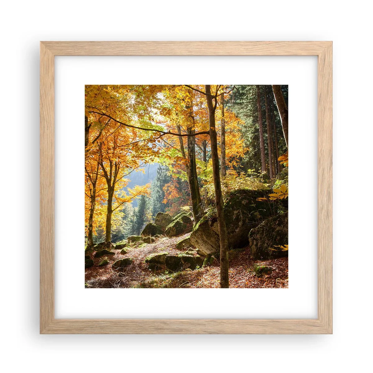 Poszter világos tölgy keretben - Itt az ideje a pihenésnek - 30x30 cm