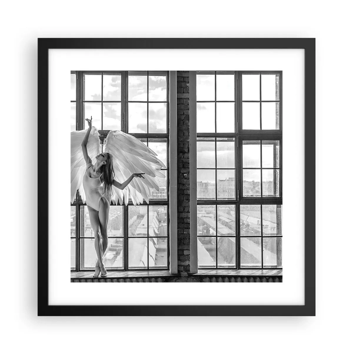 Poszter fehér keretben - Angyalok városa? - 40x40 cm