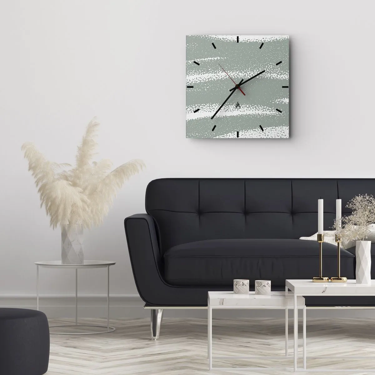 Falióra, Óra - Absztrakció téli hangulatban - 30x30 cm