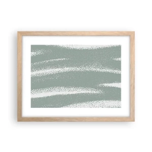 Poszter világos tölgy keretben - Absztrakció téli hangulatban - 40x30 cm