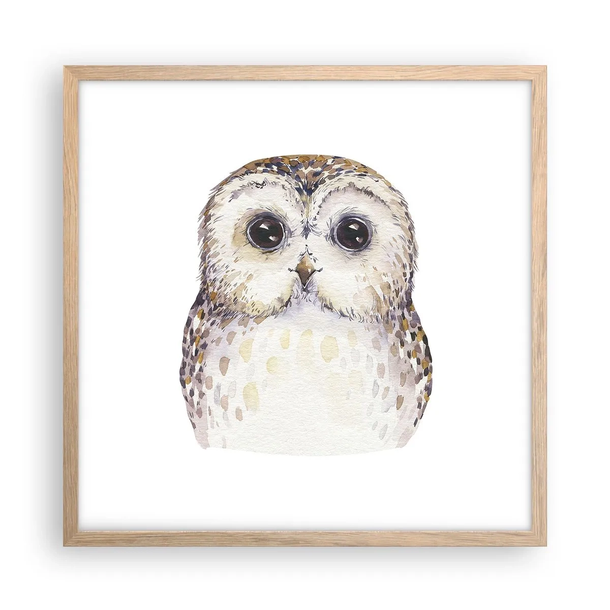 Poszter világos tölgy keretben - Nézz a szemembe - 50x50 cm