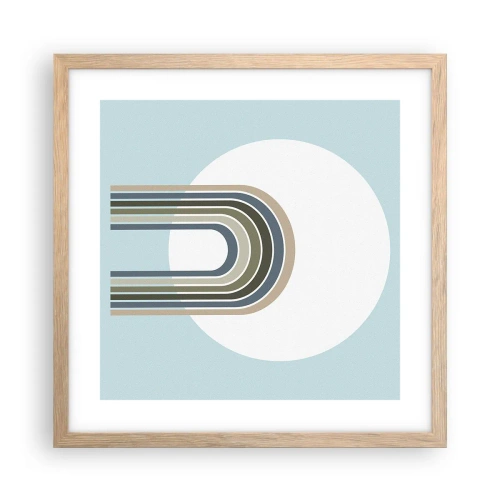 Poszter világos tölgy keretben - Ellenállhatatlan vonzalom - 40x40 cm