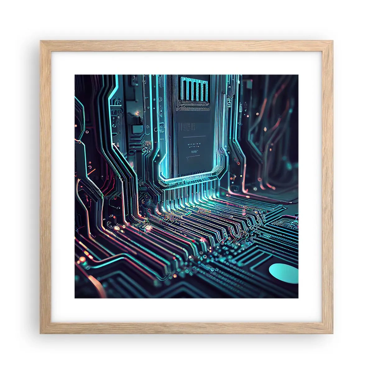 Poszter világos tölgy keretben - Úgy gondolom... - 40x40 cm